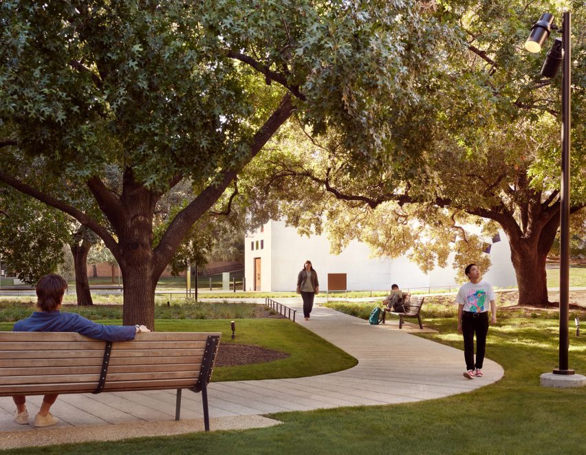 People walking on path