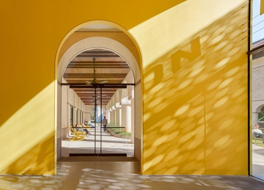 Yellow walls with archways