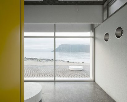 Interior view of Norwegian public shelter by Jørgen Tandberg Architecture and Vatn Architecture