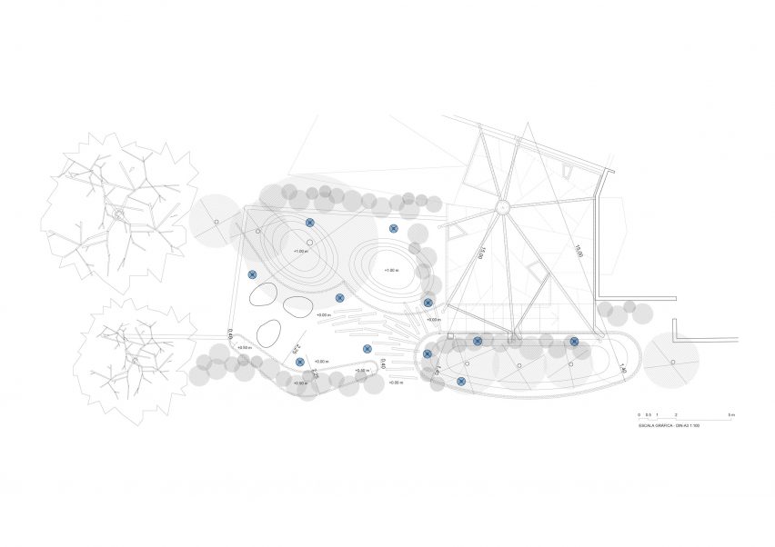 Plan of Can Zariquiey foyer by MIAS