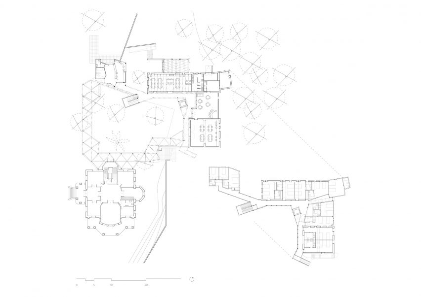 Plan of Can Zariquiey foyer by MIAS