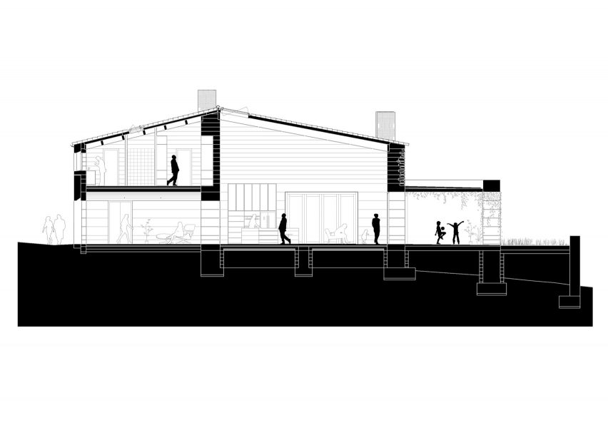 Section of Casa 1627 by H Arquitectes