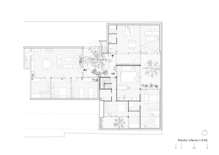 Second floor plan, Casa Pádel by Núñez Ribot