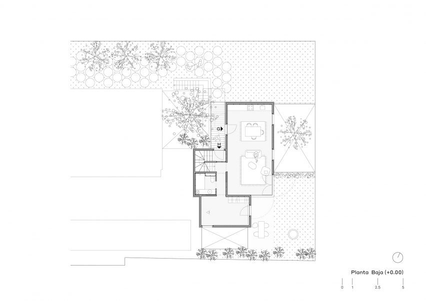 First floor plan, Casa Pádel by Núñez Ribot