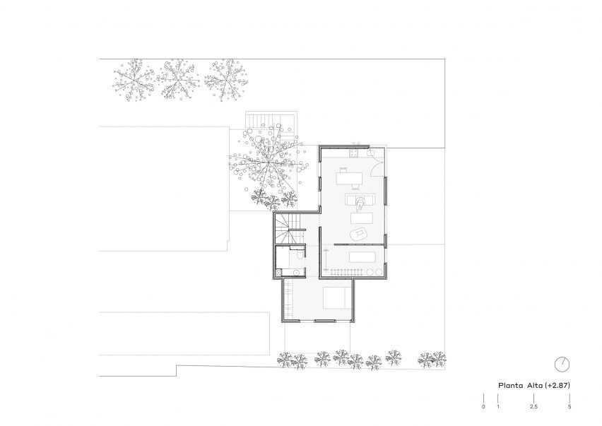 Ground floor plan, Casa Pádel by Núñez Ribot