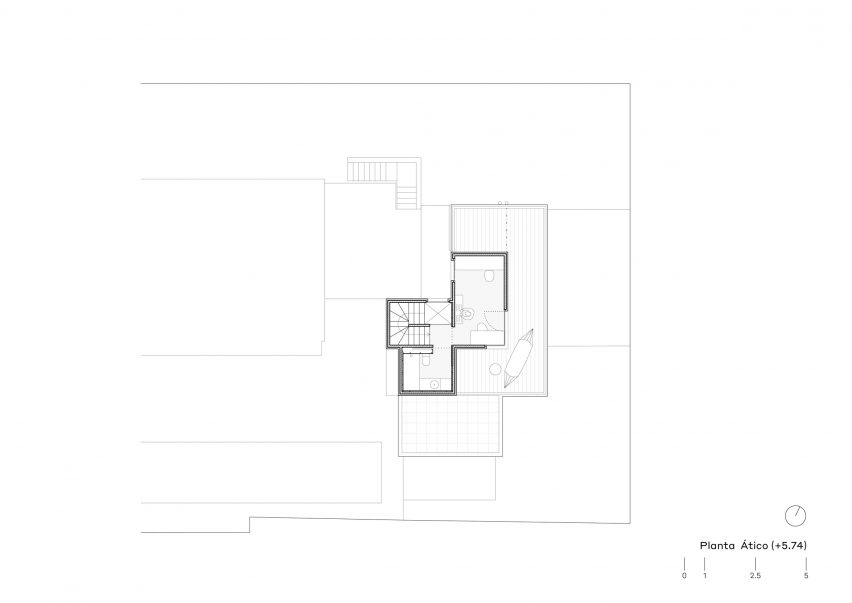 Basement floor plan, Casa Pádel by Núñez Ribot