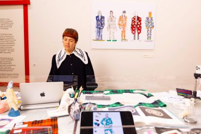 Pattern cutting table recreation at The Lore of LOVERBOY's Ritual room