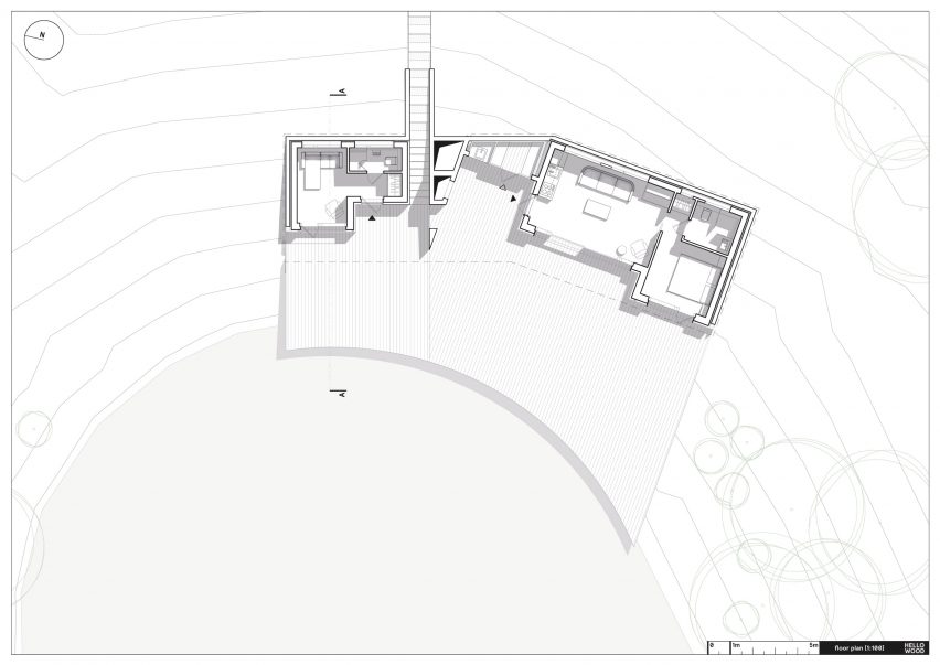 Floor plan of CLT House by Hello Wood