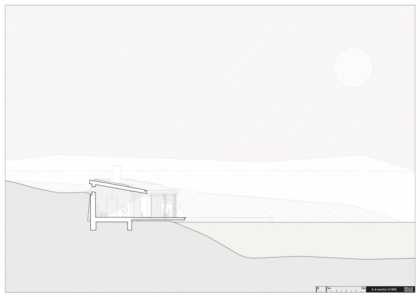 Section of CLT House by Hello Wood