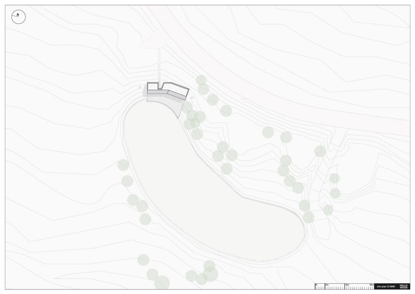 Site plan of CLT House by Hello Wood