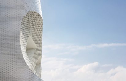 White glazed brick building in London