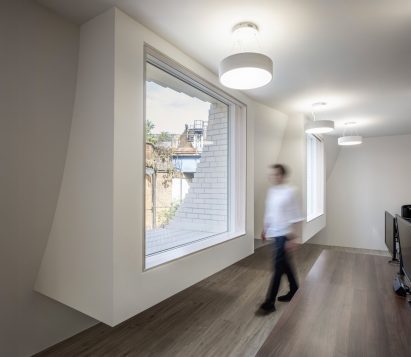 Interior of The Scoop office by Corstorphine & White