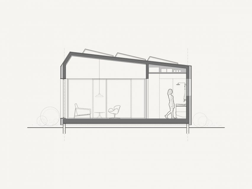 Plan of Cosmic ONE micro home by Cosmic