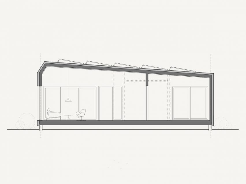 Plan of Cosmic ONE micro home by Cosmic