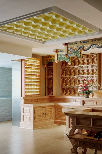 Altar inside Bohyun Buddhist Meditation Centre