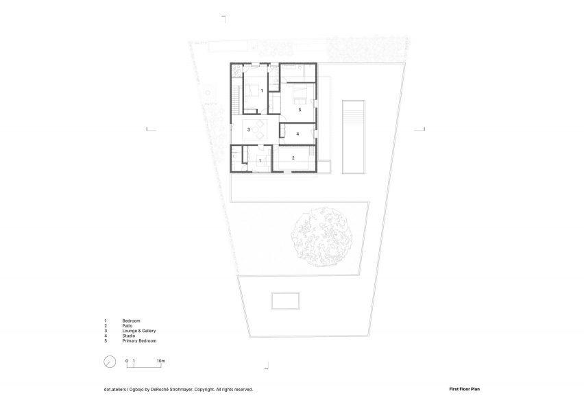 First floor plan of Dot.Ateliers Ogbojo by DeRoché Strohmayer