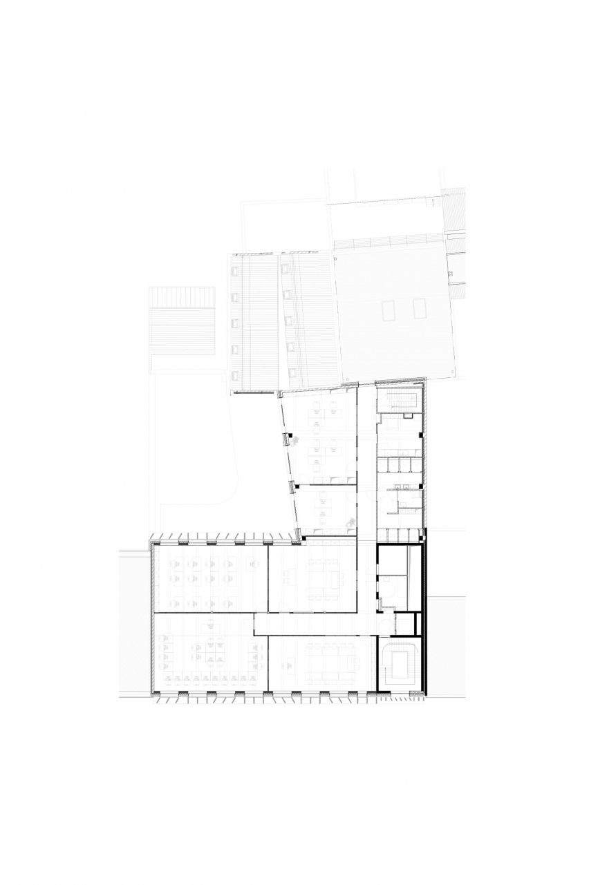 First floor plan of ACV-CSC-Metea by EVR Architecten