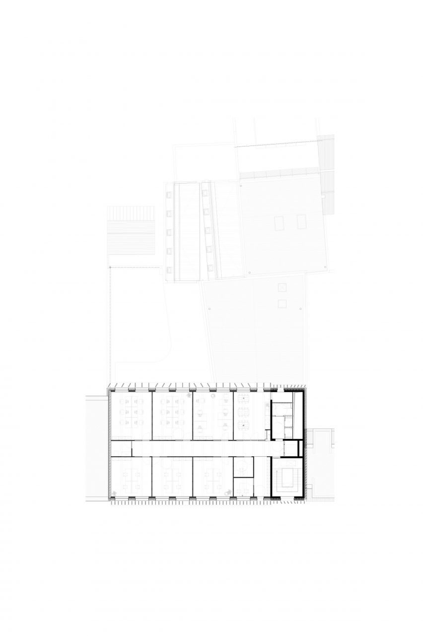 Second floor plan of ACV-CSC-Metea by EVR Architecten