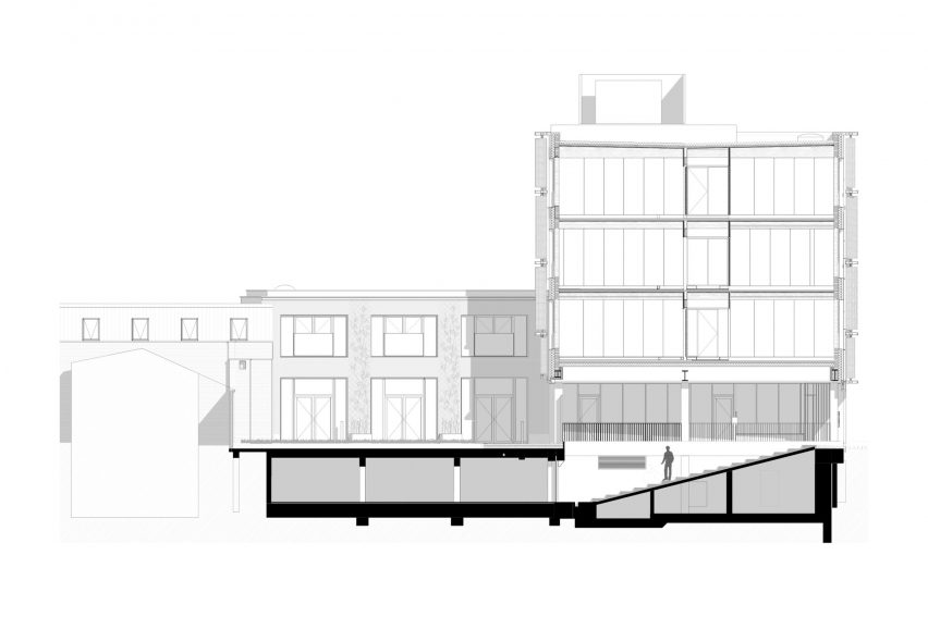 Section of ACV-CSC-Metea by EVR Architecten