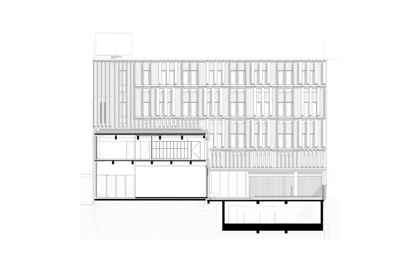 Section of ACV-CSC-Metea by EVR Architecten