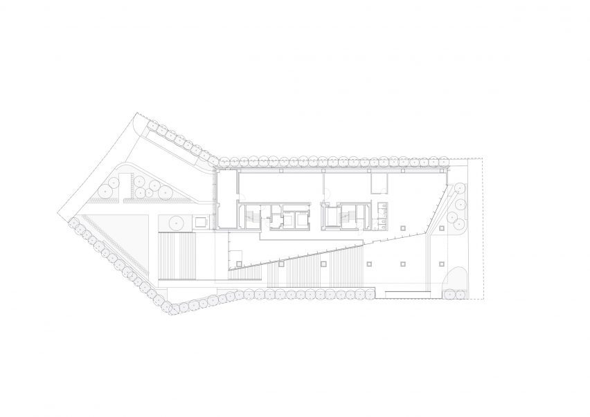 First floor plan of Audeum by Kengo Kuma and Associates