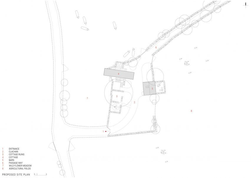 Site plan of Barneys Ruins by Patrick Bradley Architects
