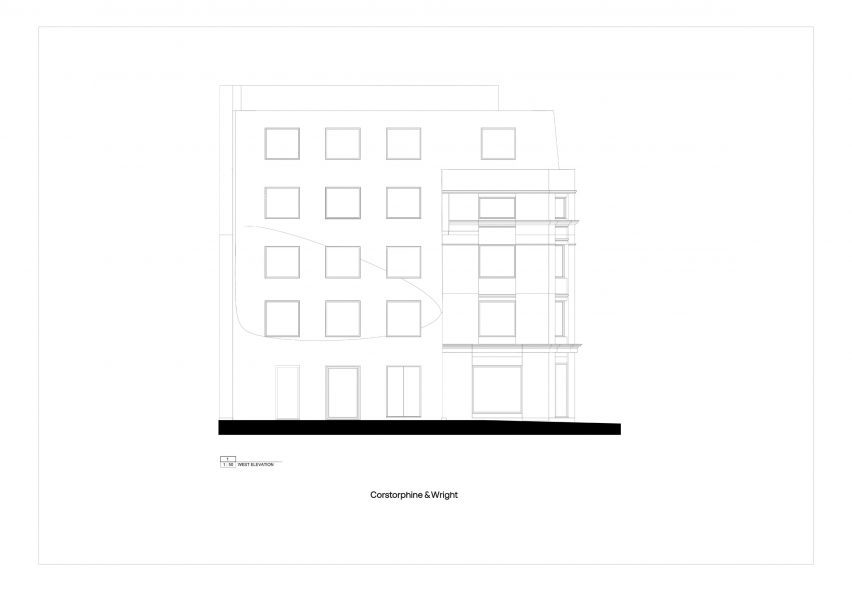 Elevation of The Scoop by Corstorphine & Wright