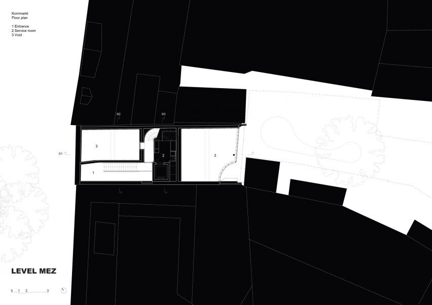 Mezzanine plan of Kornmarktplatz by Herzog & de Meuron