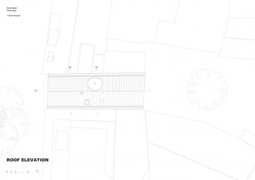 Roof plan of Kornmarktplatz by Herzog & de Meuron