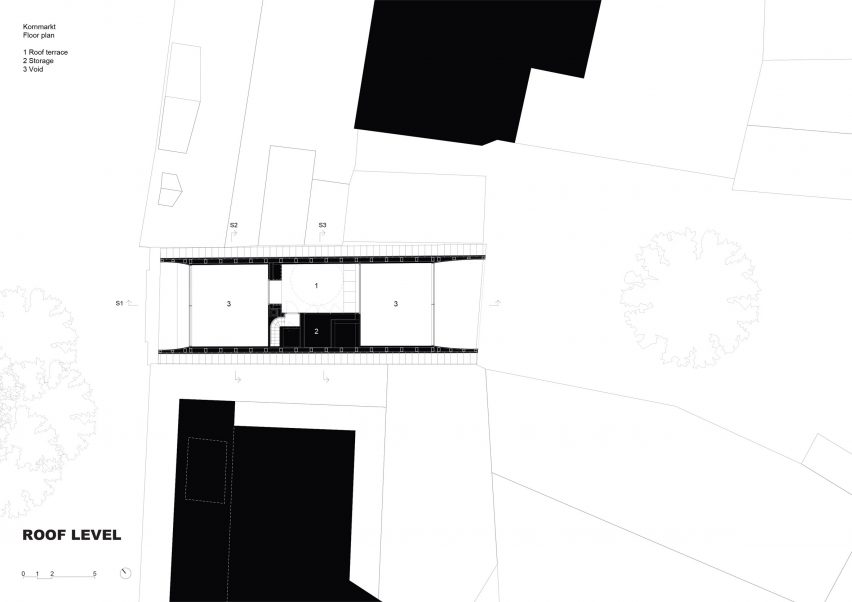 Roof terrace plan of Kornmarktplatz by Herzog & de Meuron