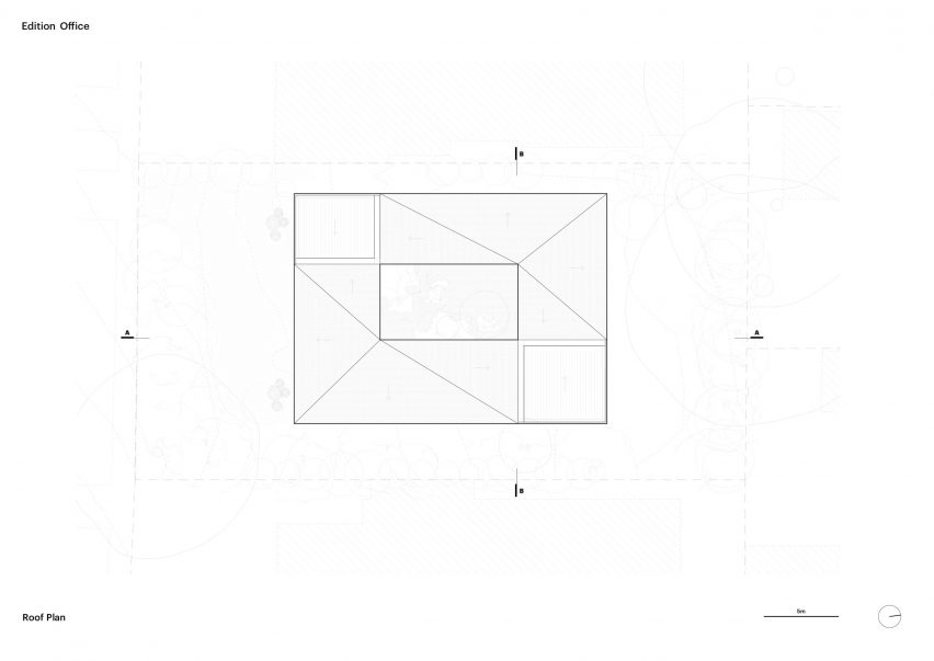 Roof plan of Naples Street House by Edition Office