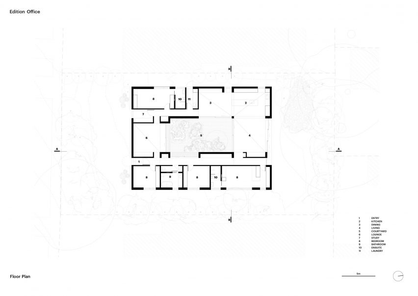 Floor plan of Naples Street House by Edition Office