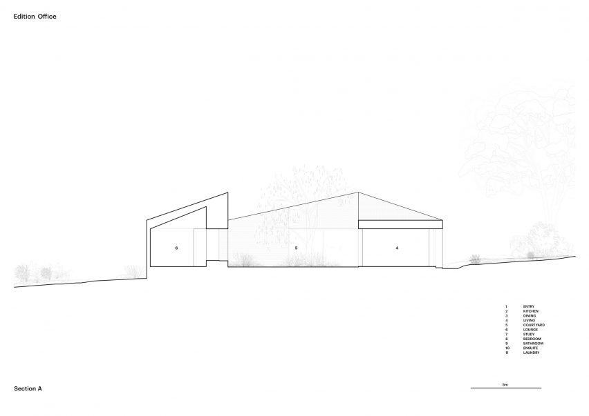 Section of Naples Street House by Edition Office