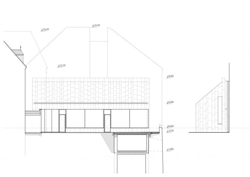Elevation of New Provostry by Studio Acht