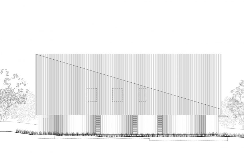Elevation of Water Farm by Studio Bark