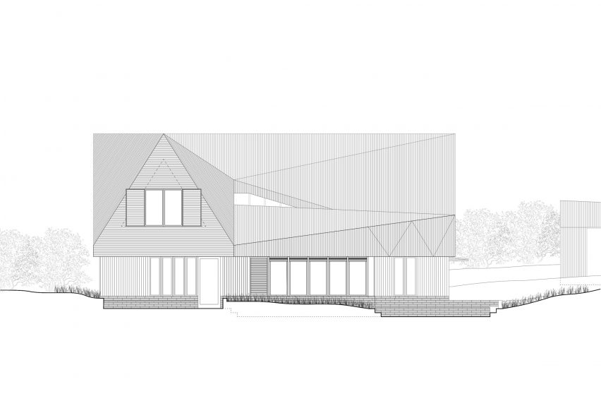 Elevation of Water Farm by Studio Bark