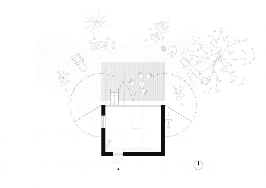 Floor plan of Garden Pavilion by Byró Architekti