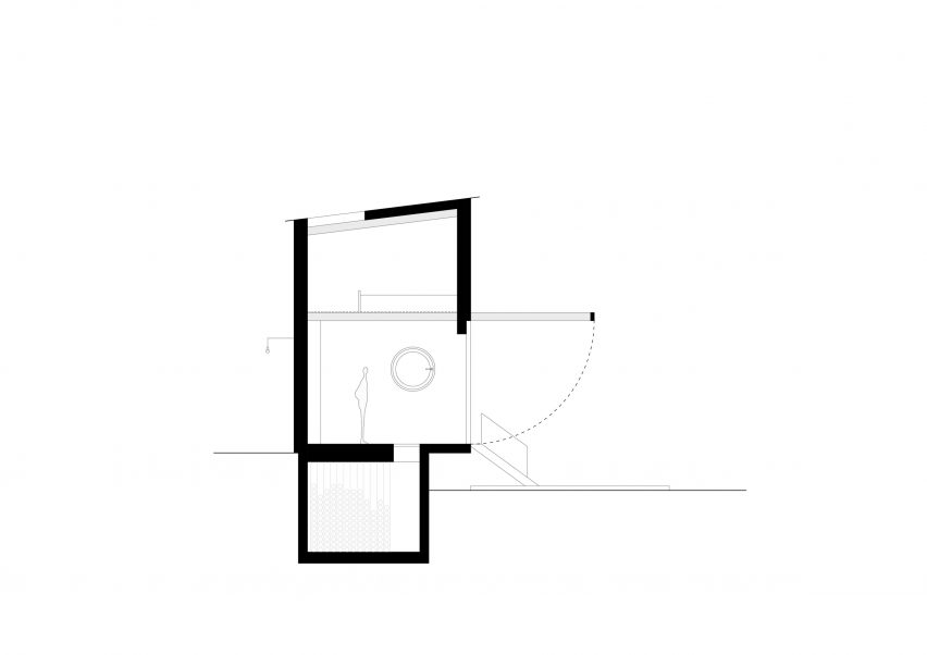Section of Garden Pavilion by Byró Architekti