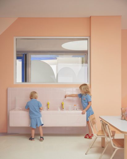 Sink area of Harbour Early Learning interior by Danielle Brustman