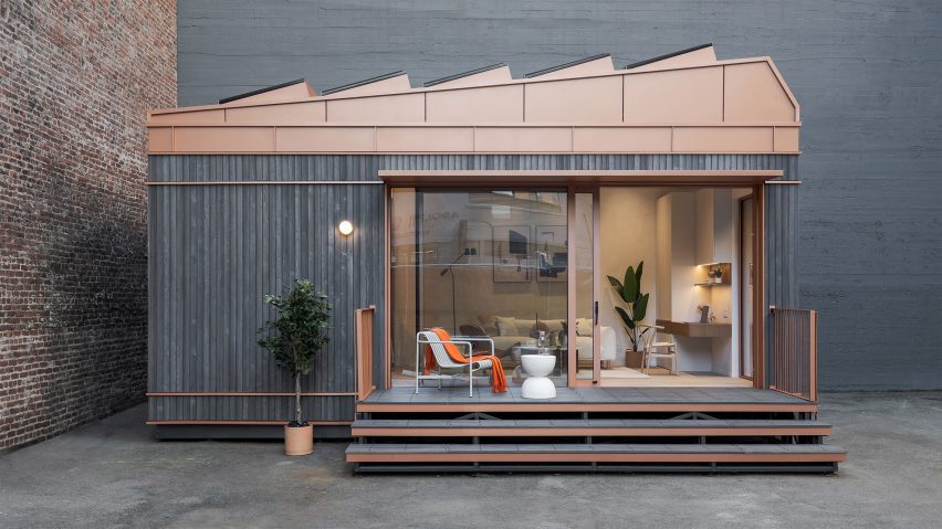 Exterior view of Cosmic ONE micro home by Cosmic