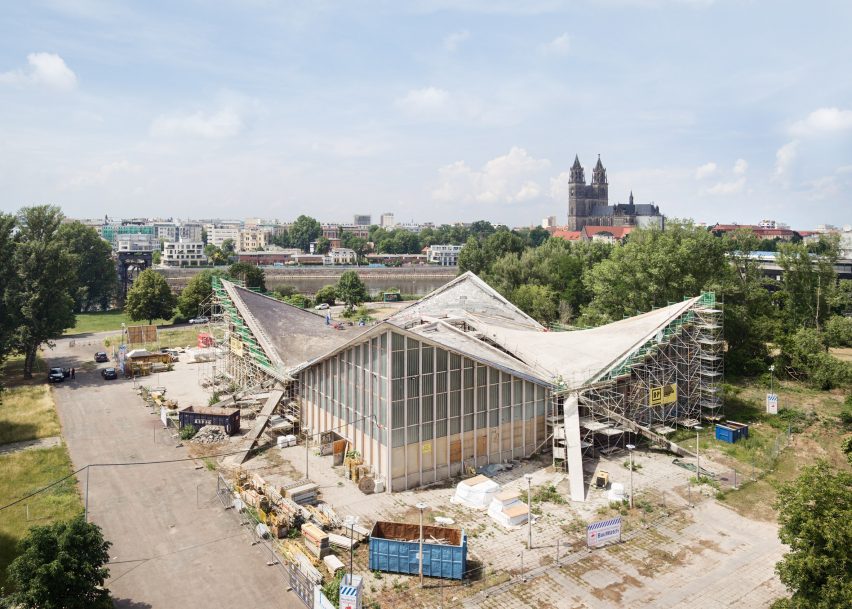 The Hyparschale Magdeburg refurbishment by GMP Architekten