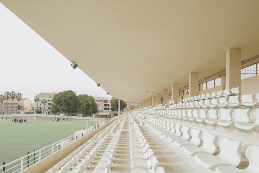 Jean Bouissou Stadium Stand by Baito Architectes and Atelier Pirollet Architectes
