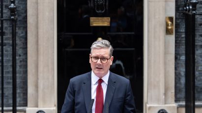 UK prime minister Keir Starmer outside Downing Street