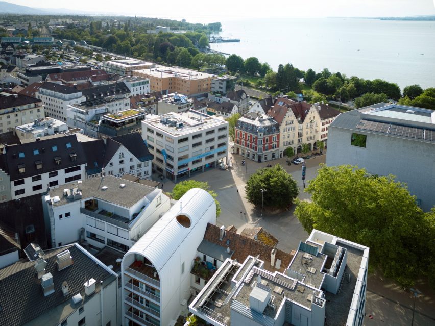 Metal-clad apartment and hotel in Austria