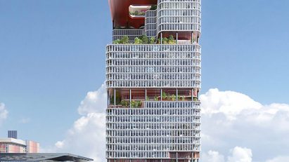 HSBC skyscraper renovation rendering