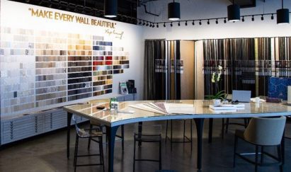 Interior of material showroom