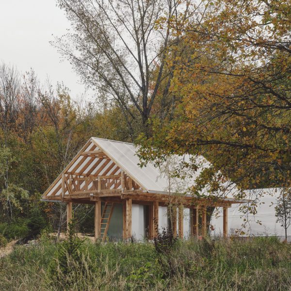 Garden pavilion made of timber
