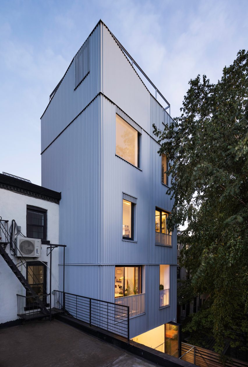 Corrugated metal siding