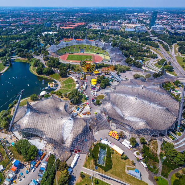 Olympiapark, by Behnisch & Partner and Frei Otto, Munich 1972