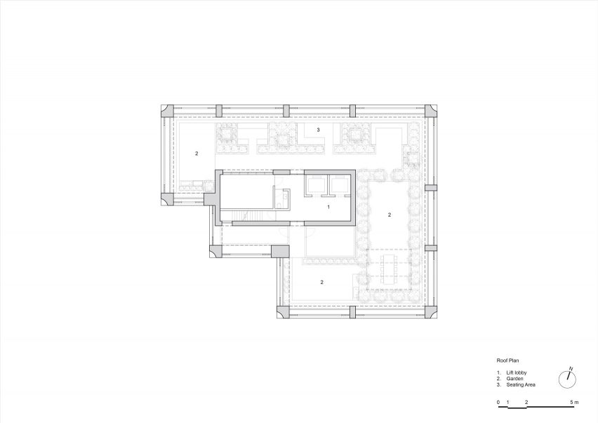Plan of apartment block by Neri&Hu